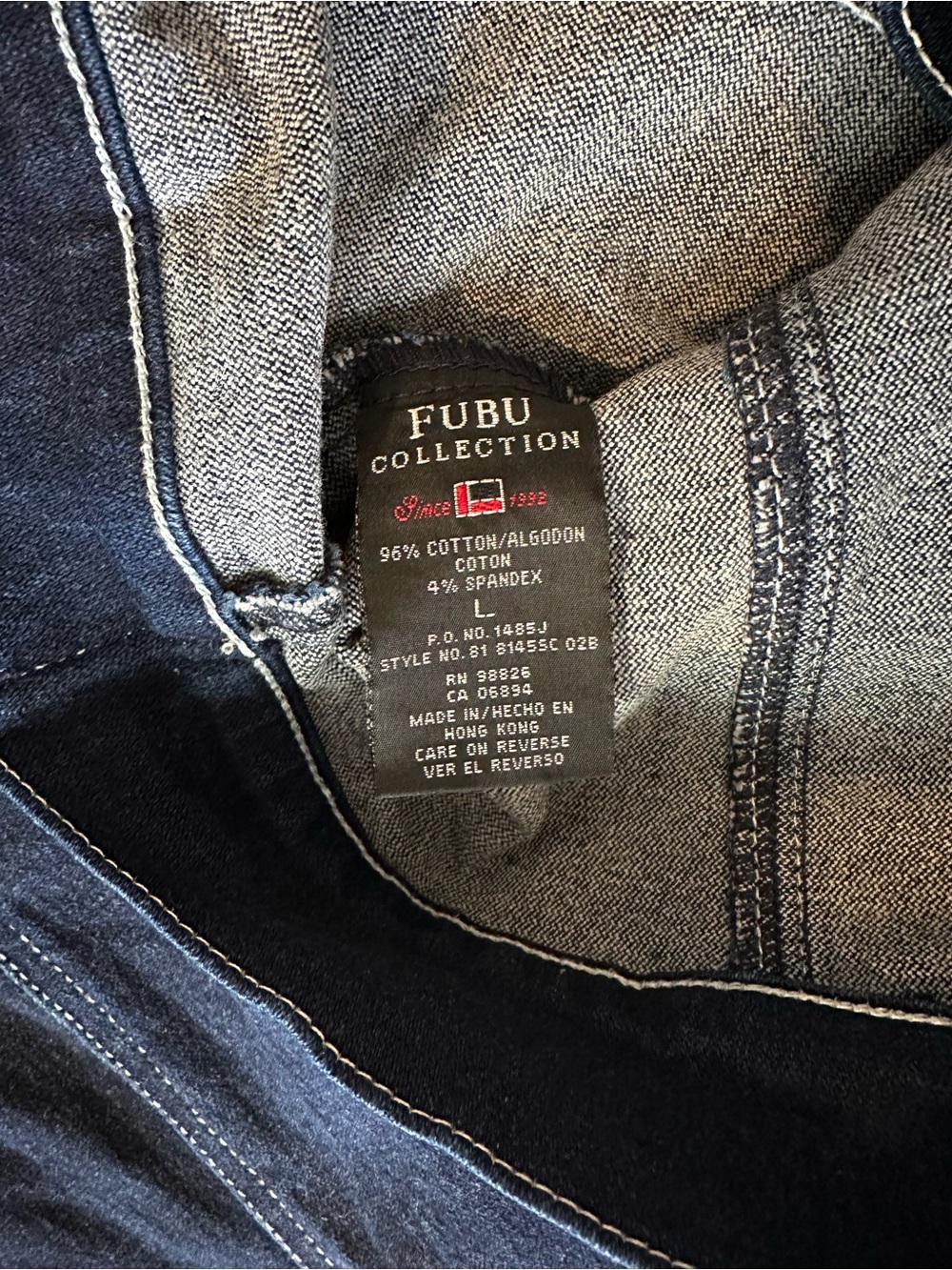 FUBU Dark Blue Denim Jean Jacket - Picture 5 of 10